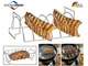  - supporto per cuocere costine di carne e arrosto per barbecue in acciaio inox