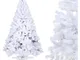 Albero di Natale Selezione supporto albero di Natale floccato bianco 120cm - Swanew