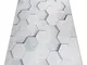 Rugsx - Tappeto lavabile andre 1180 Nido d'ape, esagono 3D antiscivolo - grigio grey 120x1...