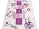 Tappeto lavabile bambino 2285 campana, numeri per bambini antiscivolo - rosa pink 120x170...