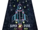 Tappeto lavabile junior 52069.801 Razzo spaziale per bambini antiscivolo - noir multicolou...