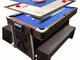 Tavolo da biliardo 7 piedi blu Multi-gioco Air Hockey +Ping pong – Mattew con panche