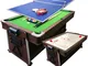 Tavolo da biliardo 7 piedi Multi-gioco verde Air Hockey + Ping pong – Mattew
