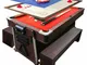 Tavolo da biliardo 7 piedi rosso Multi-gioco Air Hockey + Ping pong – Mattew con panche