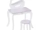 Atmosphera - Tavolino e sgabello per bambini sirène l70,5 cm bianco créateur d'intérieur -...