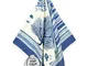 Tex Family - telo mare fouta corallo blu misura grande con zaino Spiaggia keep calm CM.100...