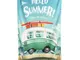 Telo mare in spugna hello summer bus Misura grande cm. 90 x 170