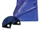Telo telone occhiellato impermeabile angoli rinforzati blu polietilene 90 gr/m²5x6 mt