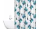 Tenda moderna per doccia vasca da bagno impermeabile pvc 12 ganci decorazione fiori blu 20...