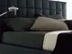 Testiera letto Monaco 2 Moduli 90x90 ( totale 180x90 ) - Deep Black - Deep Black