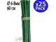 25 x Tutore in bambù plastificato da 60 cm, asta di bambù 6-8 mm. Asticelle di bambù ecolo...
