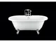 Vasca da bagno freestanding con piedini chelsea Bianca 154 cm Piedini di aquila Cromati -...