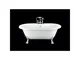 Vasca da bagno freestanding con piedini chelsea Bianca 154 cm Piedini di leone Cromati - P...