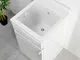 Vasca lavatoio in Resina pp 45x50 Ricambio per Mobile o Incasso con asse e sifone