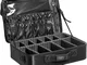Mophorn - vevor Borsa per Trucco Portatile 3 Livelli per Barbiere, Valigia Portatile da Vi...