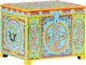 Vidaxl - Baule Dipinto a Mano 50x40x40 cm in Legno Massello di Mango
