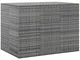 Contenitore da Giardino in Rattan pe 145x100x103 cm Grigio