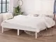 Struttura letto moderna e minimal 150x200cm in legno vari colori disponibili colore : Bian...