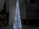 Piramide Decorativa Cono Luce led Acrilico Bianco Freddo 120 cm - Vidaxl