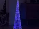 Piramide Decorativa Cono di Luce led Acrilico Blu 120 cm - Vidaxl