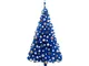 Albero di Natale Preilluminato con Palline Blu 150 cm pvc - Vidaxl