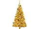 Albero di Natale Preilluminato con Palline Oro 150 cm pet - Vidaxl