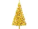 Vidaxl - Albero di Natale Preilluminato con Palline Oro 180 cm pet