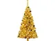 Albero di Natale Preilluminato con Palline Oro 120 cm pet - Vidaxl