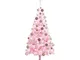 Albero di Natale Preilluminato con Palline Rosa 120 cm pvc - Vidaxl