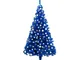 Vidaxl - Albero di Natale Preilluminato con Palline Blu 150 cm pvc