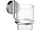 Aquasanit - bicchiere portaspazzolini in zama serie wire, fissaggio ad incollo o a vite