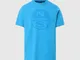 - T-shirt con stampa maxi logoTurquoise4XL