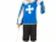 Costume moschettiere blu bambino