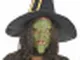 Mezza maschera da strega verde per Halloween