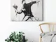 Canvas Banksy Flower Thrower, 