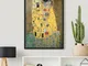Poster con cornice Klimt Il bacio V, 