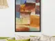 Poster con cornice Paul Klee Il deserto, 