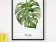 Poster e cornice con pianta Monstera, 