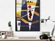 Poster con cornice Kandinsky Legame, 