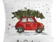 Federa con auto e albero di Natale, 