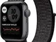  Watch SE 44 mm Cassa in alluminio grigio siderale con Nike Sport Loop nero [Wi-Fi]