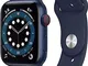  Watch Series 6 44 mm Cassa in alluminio blu con Cinturino Sport Deep navy [Wi-Fi + Cellul...