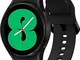  Galaxy Watch4 40 mm Cassa in Alluminio nero con Cinturino in Silicone nero [WiFi + 4G]