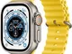  Watch Ultra 49 mm Cassa in titanio colore argento con Cinturino Ocean giallo [Wi-Fi + Cel...