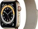  Watch Series 6 44 mm Cassa in acciaio inossidabile oro con Loop in maglia milanese oro [W...