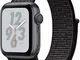  Watch Nike+ Serie 4 40 mm cassa in alluminio space grigio con Loop sportivo Nike nero [Wi...