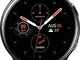  Galaxy Watch Active2 40 mm Cassa in Acciaio Inossidabile nero con Cinturino in Pelle blac...