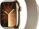  Watch Series 9 Cassa in Acciaio inossidabile 41 mm color Oro con Loop in maglia milanese...