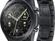  Galaxy Watch3 45 mm Cassa in acciaio inossidabile titan black con cinturino in metallo ne...