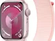  Watch Series 9 Cassa in Alluminio 45 mm color Rosa con Sport Loop Rosa confetto [Wi-Fi]